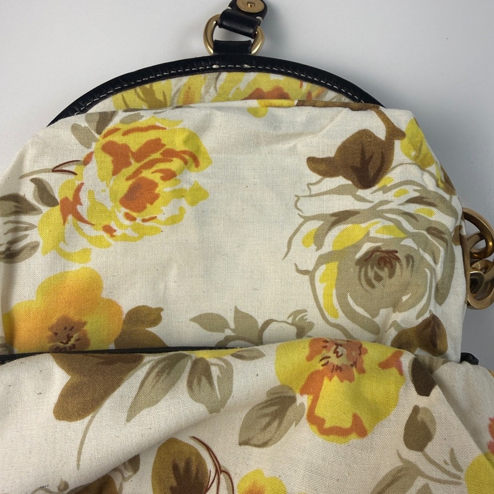 Tracy Reese‎ Black Leather Gold Chain Shoulder Bag Y2K - Picture 13 of 14